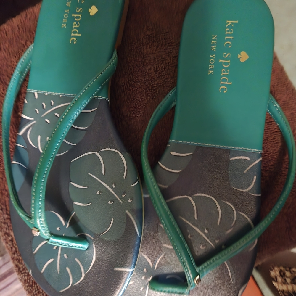 Kate Spade Teal Women's Flats, Size 7